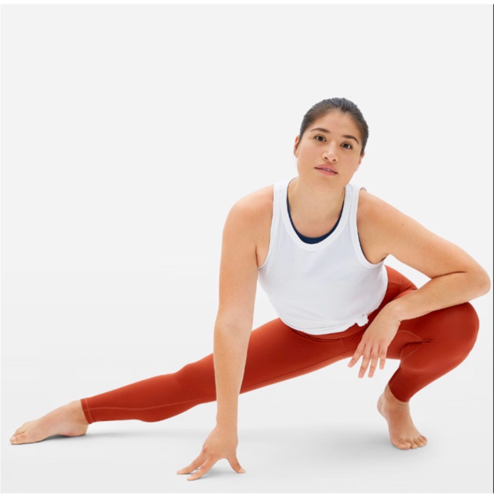 EVERLANE Renew Legging Pant Size XXS Regular Burnt Orange/Red Brandy Rose